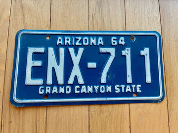 1964 Arizona License Plate (Not MVD/YOM Eligible)