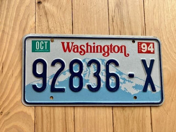 1994 Washington State Truck License Plate (Check With DOL First For YOM)