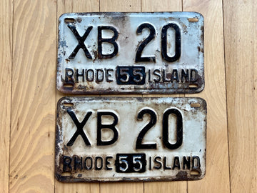 Pair Of 1955 Rhode Island Commercial License Plates