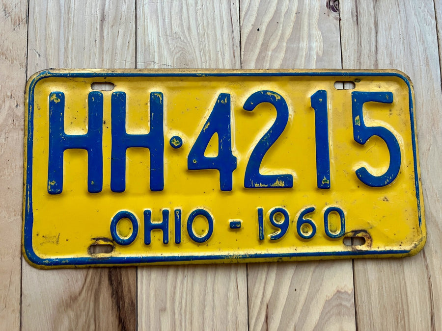 1960 Ohio License Plate