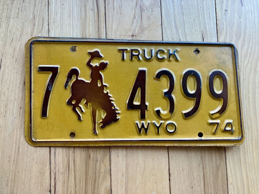 1974 Wyoming Truck License Plate