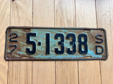 1927 South Dakota License Plate
