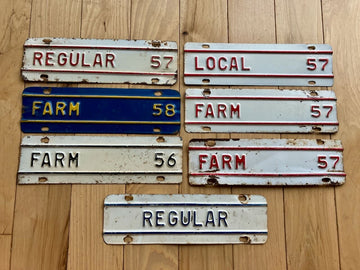 Set of 1950's Kansas Supplemental Truck License Plates