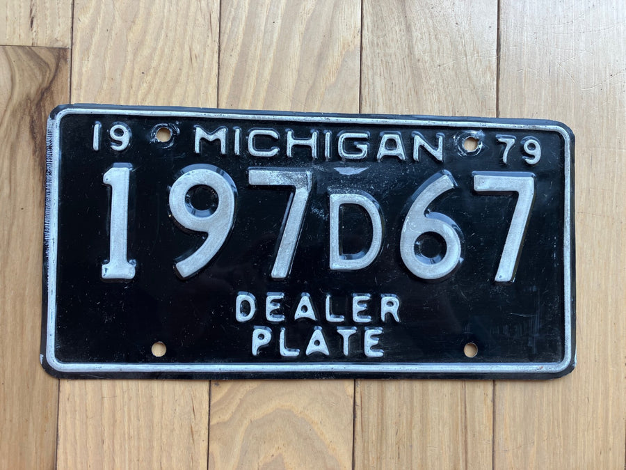 1979 Michigan Dealer License Plate