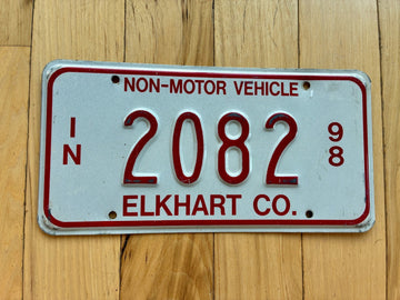 1998 Indiana Non Motor Vehicle/ Buggy License Plate