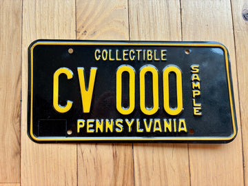 1996 to 2017 Pennsylvania Collectible Sample License Plate