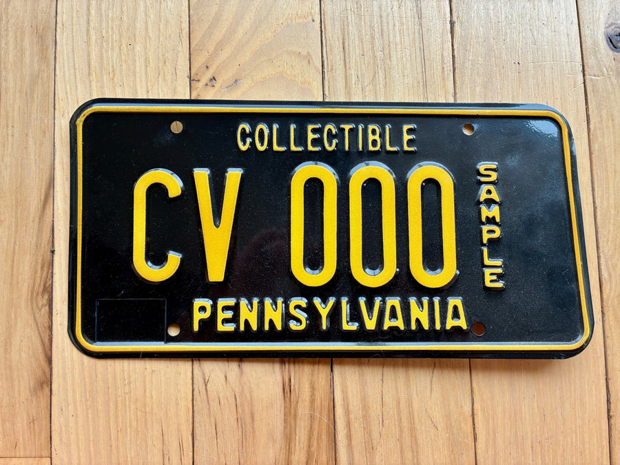 1996 to 2017 Pennsylvania Collectible Sample License Plate