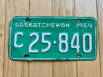 1969 Saskatchewan License Plate