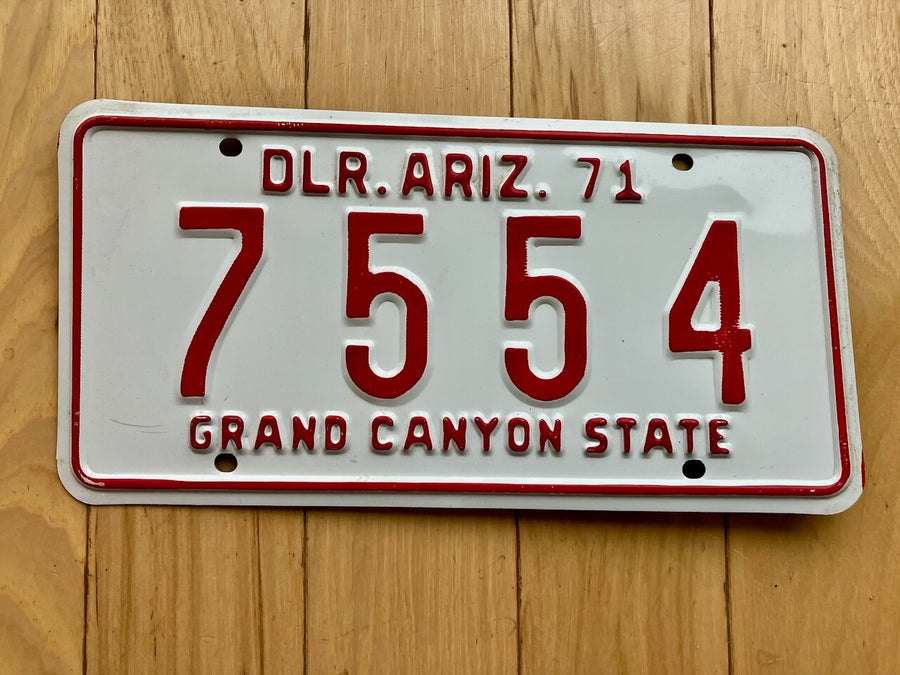 1971 Arizona Dealer License Plate