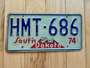 1974 South Dakota License Plate