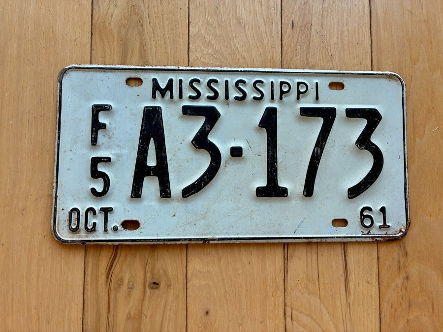 1961 Mississippi License Plate