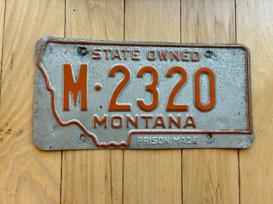 1959 Montana State Owned Prison Made License Plate
