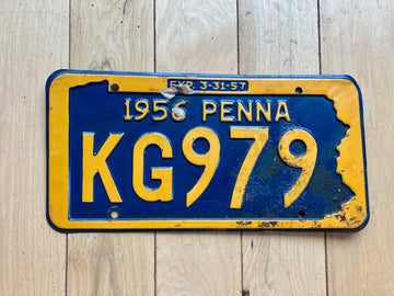 1956 Pennsylvania License Plate