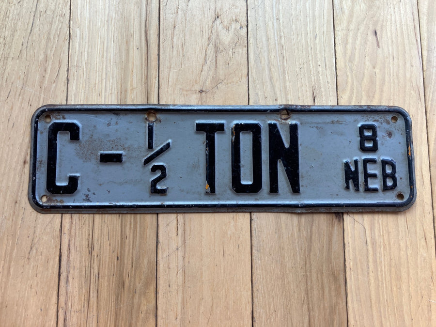 1935 Nebraska 1/2 Ton License Plate