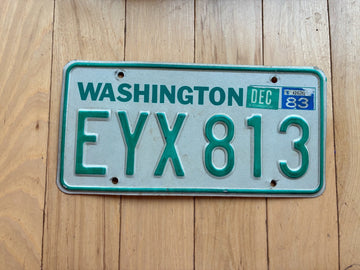 1983 to 1987 Washington State License Plate - Check With DOL First For YOM