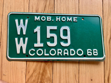 1968 Colorado Mobile Home license plate