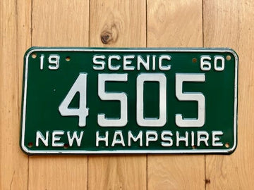 1960 New Hampshire License Plate