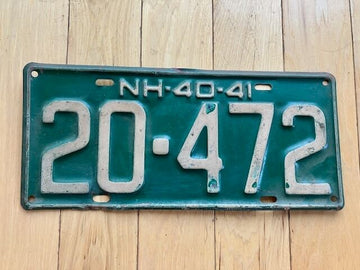 1940 New Hampshire License Plate