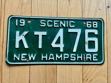 1968 New Hampshire License Plate