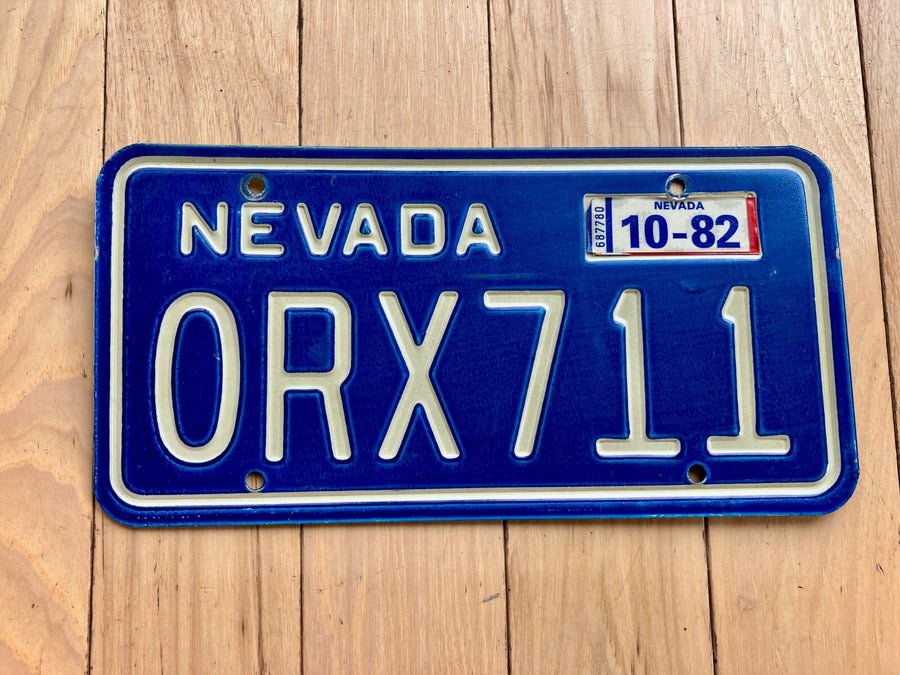 1982 Nevada License Plate