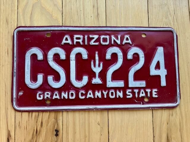 1980 Base Arizona License Plate