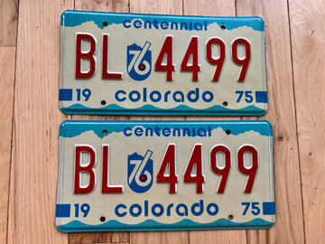 Pair of 1975 Colorado License Plates