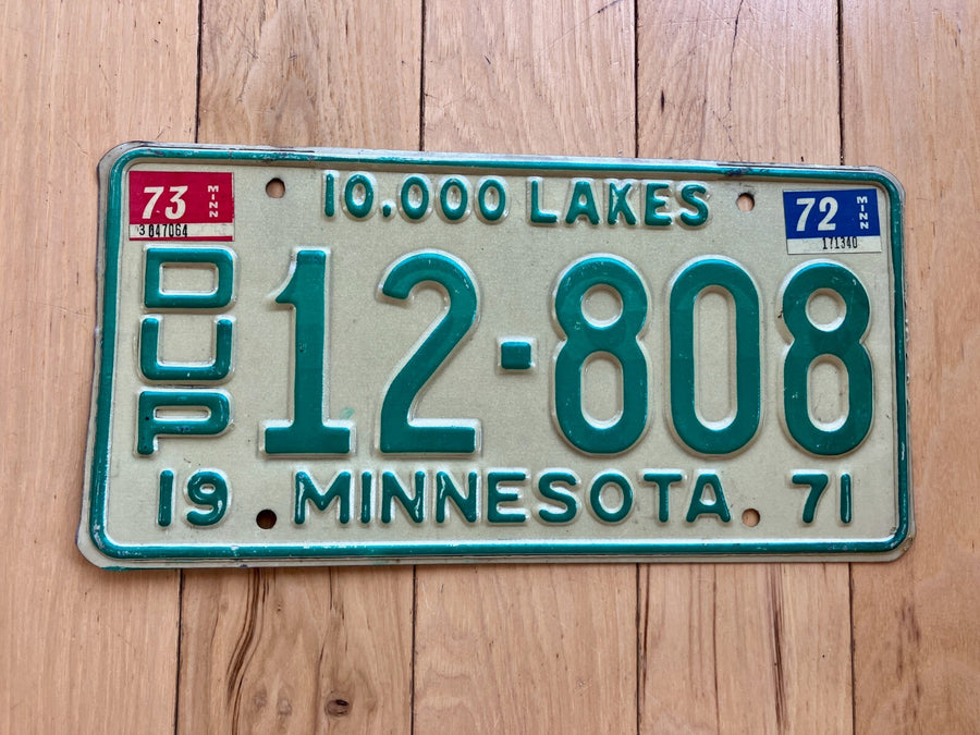 1971 1972 1973 Minnesota Duplicate License Plate