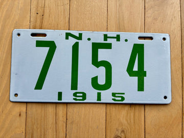 1915 New Hampshire License Plate