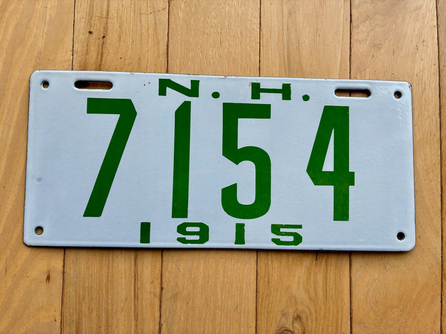 1915 New Hampshire License Plate