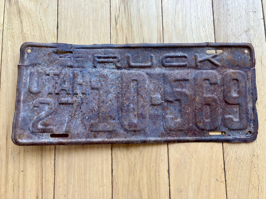 1927 Utah Truck License Plate