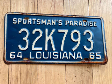 1964/ 1965 Louisiana License Plate