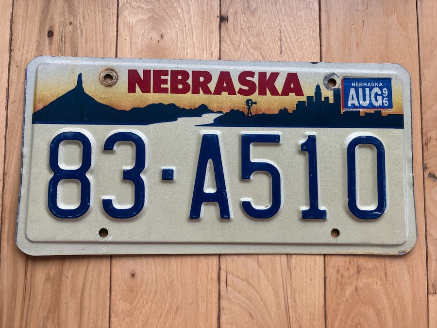 1996 Nebraska License Plate