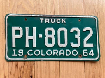 1964 Colorado Truck License Plate