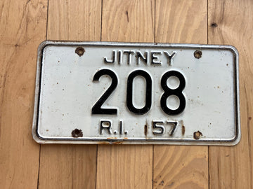1957 Rhode Island Jitney License Plate