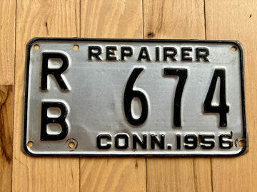 1956 Connecticut Repairer License Plate
