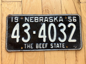 1956 Nebraska License Plate