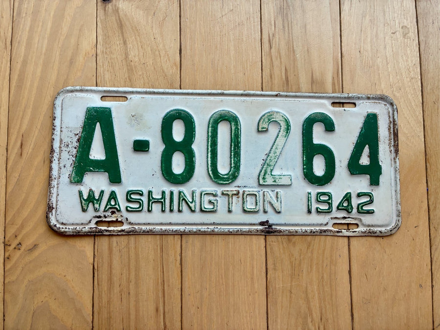 1942 Washington State License Plate