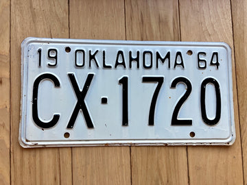 1964 Oklahoma License Plate