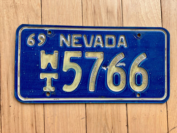 1969 Nevada Truck License Plate