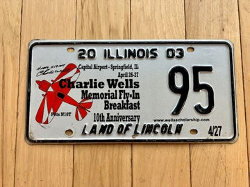 2003 Illinois Charlie Wells Memorial Fly-In Breakfast License Plate
