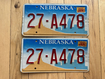 Pair Of 2002 Nebraska License Plates
