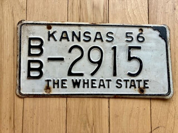 1956 Kansas License Plate