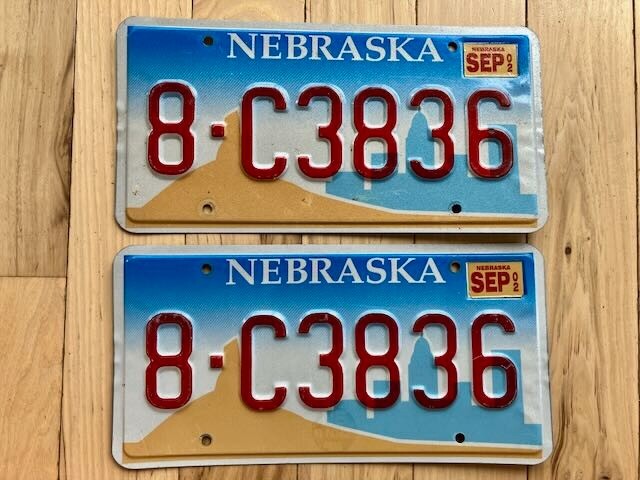 Pair of 2002 Nebraska License Plates