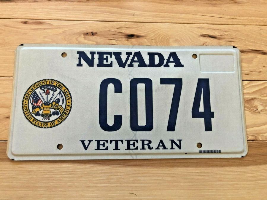 Nevada US Army Veteran License Plate