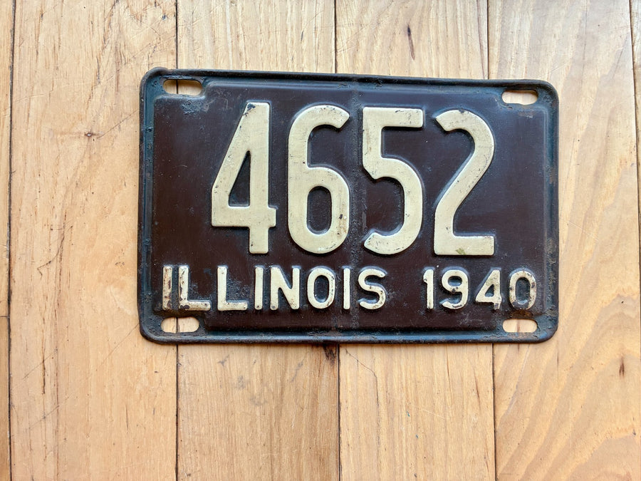 1940 Illinois License Plate
