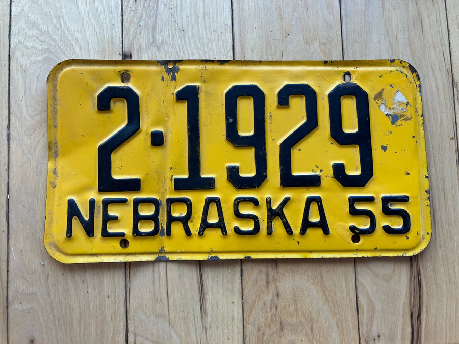 1955 Nebraska License Plate