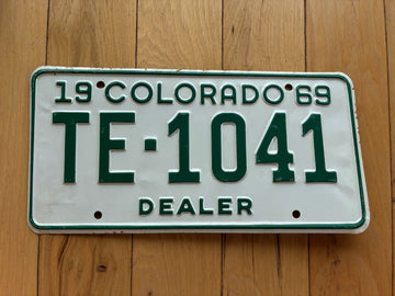 1969 Colorado Dealer License Plate