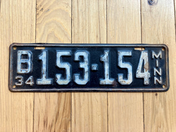 1934 Minnesota License Plate