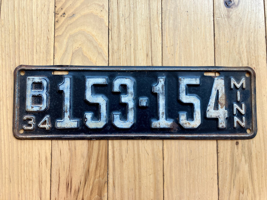 1934 Minnesota License Plate