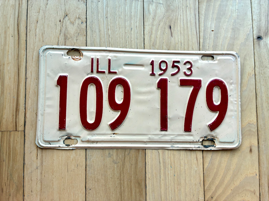 1953 Illinois License Plate